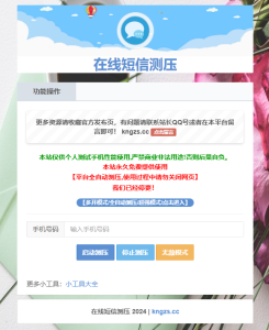 原创:短信测压小工具(24h不停hz)-给我网盘资源